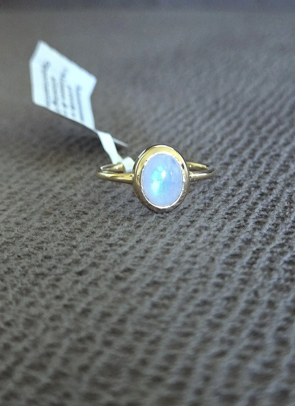 Shivam Rainbow🌈 Moonstone🌙 Ellipse Ring💍 - NWT